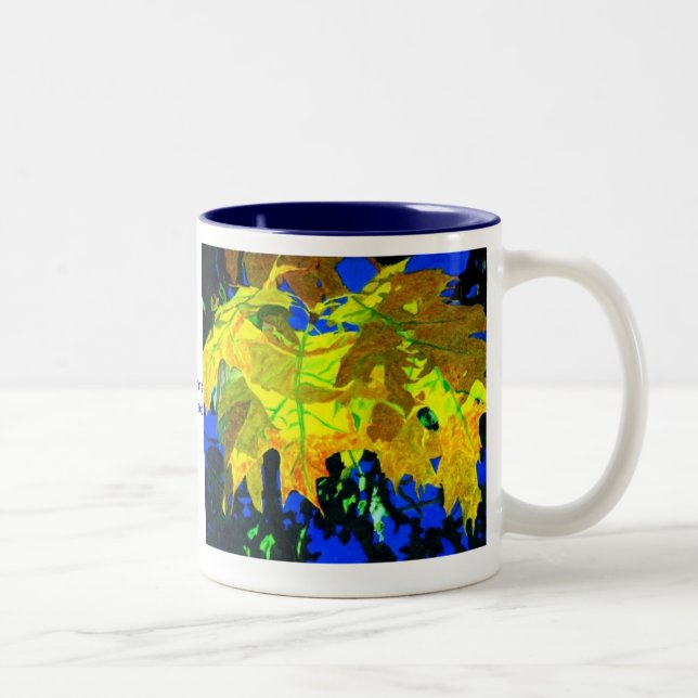 Herbstes abstrakt zweifarbige tasse (Rechts)