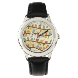 Herbsteulen Armbanduhr