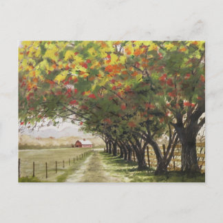 Herbstfahrt Postkarte