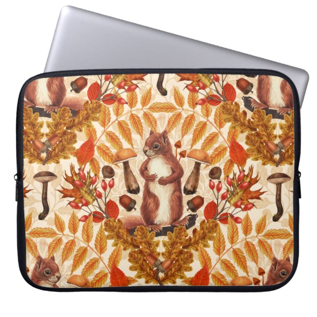 Herbstfalke auf Weiß Laptopschutzhülle (Vorderseite)