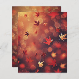 Herbstfall Ahorn Blätter Bokeh Scrapbook Paper