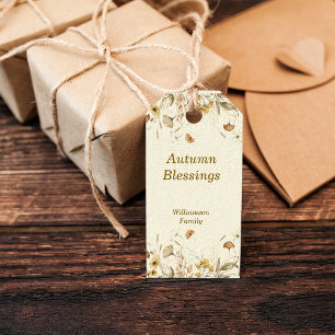 Herbstfall Botanische Lebensräume personalisieren Geschenkanhänger