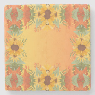 Herbstfall Erntedank Harvest Blume Steinuntersetzer