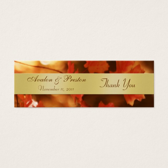 Herbstfall-Leaf-Gold-Gastgeschenk Hochzeit (Vorderseite)