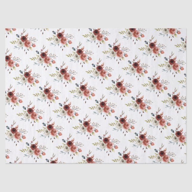 Herbstfall Mix Blumenzettel Seidenpapier (Vorderseite)