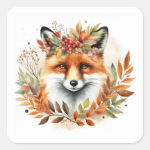Herbstfall Niedliche Fox-Blume Geburtstag