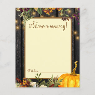 Herbstfall rustikal 80 Jahre Geburtstagskarte