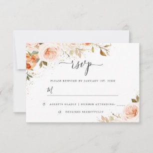 Herbstfall Wasserfarbe Blume Weding UAWG RSVP Karte