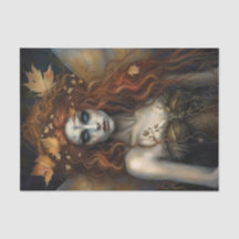 Herbstfall Woodland Gothic Fairy Decoupage