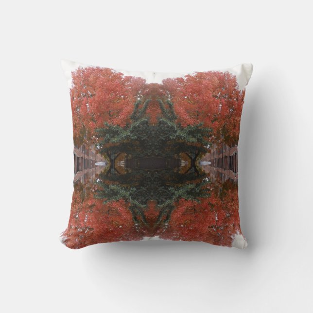Herbstfallen Bäume Blätter Geschenkkissen Kissen (Vorderseite)