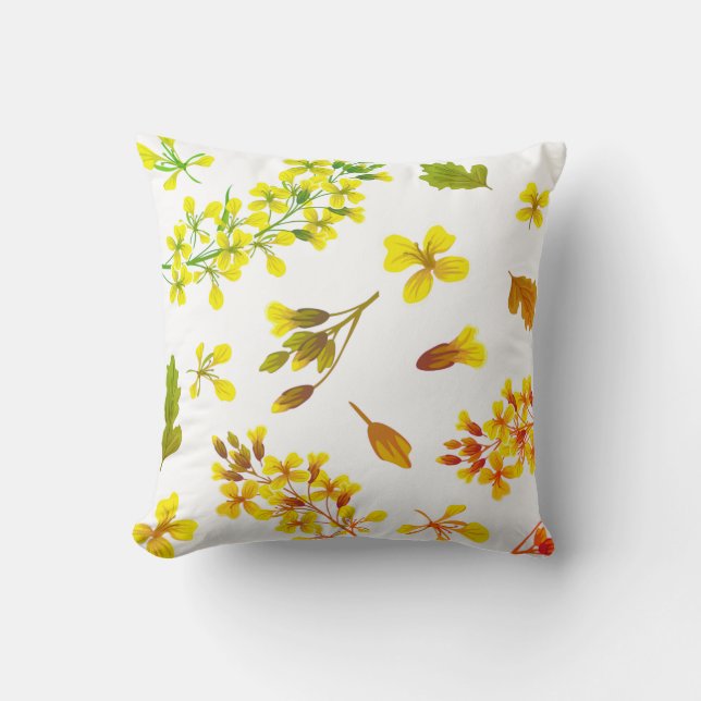 Herbstfallen florales Muster wirbelkissen Kissen (Vorderseite)