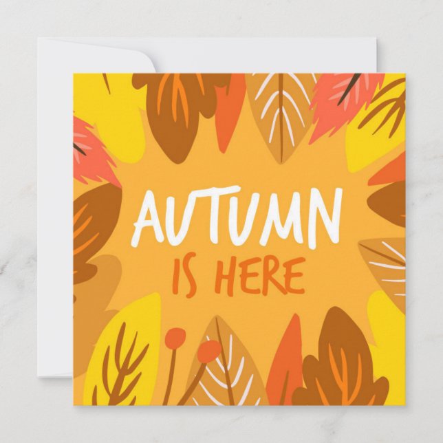 Herbstfallen Grußkarte (Vorderseite)