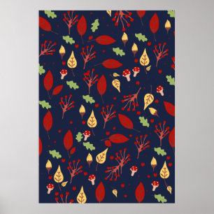 Herbstfallen Poster