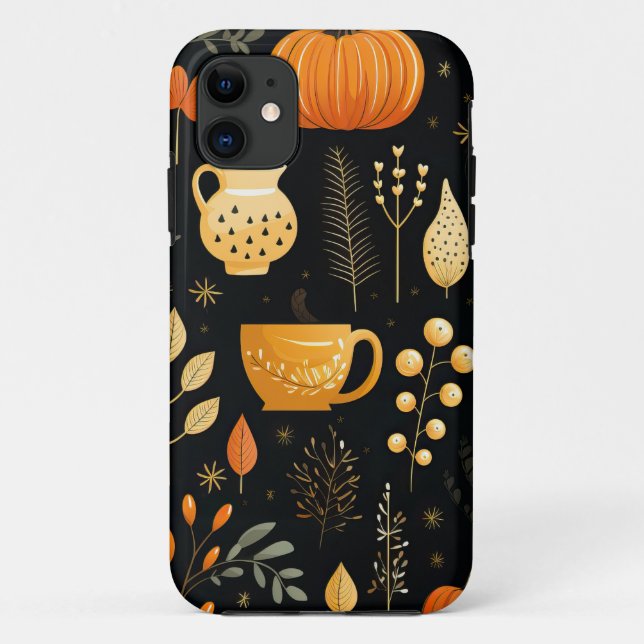 Herbstfallende Blätter Pumpkin Case-Mate iPhone Hülle (Rückseite)