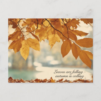 Herbstfallende Leaf-Landschaft Feiertagspostkarte