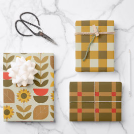 Herbstfallmuster Geschenkpapier Set