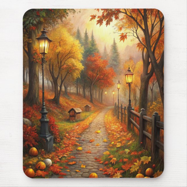 Herbstfallszene Mousepad (Vorne)