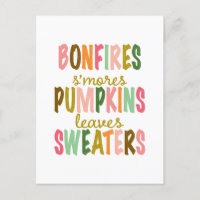 Herbstfalltypografie Bonfire Pumpkins Sweaters