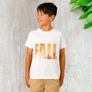 Herbstfalltypografie-Design mit Blätter T-Shirt