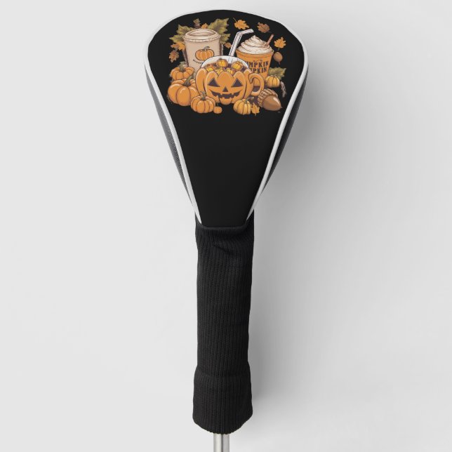 Herbstfamilie Halloween Erntedank Niedlich Herbst Golf Headcover (Vorderseite)