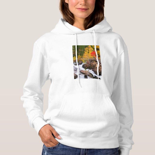Herbstfarbe entlang Bischof Creek, CA Hoodie (Vorderseite)