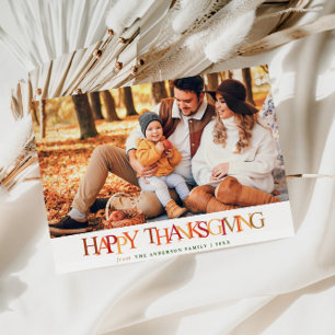 Herbstfarbe Glückwunsch Erntedankfest Foto Postkarte