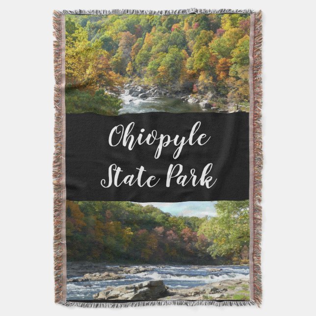 Herbstfarbe im Ohiopyle Staat Park Decke (Vorderseite Vertikal)