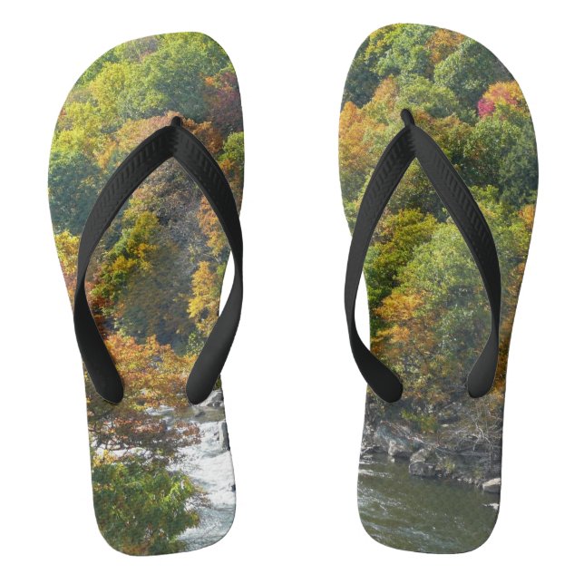 Herbstfarbe im Ohiopyle Staat Park Flip Flops (Fußbett)