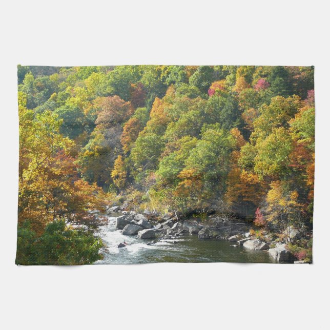 Herbstfarbe im Ohiopyle Staat Park Geschirrtuch (Horizontal)