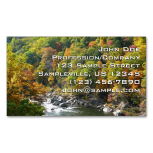 Herbstfarbe im Ohiopyle Staat Park Magnetische Visitenkarte