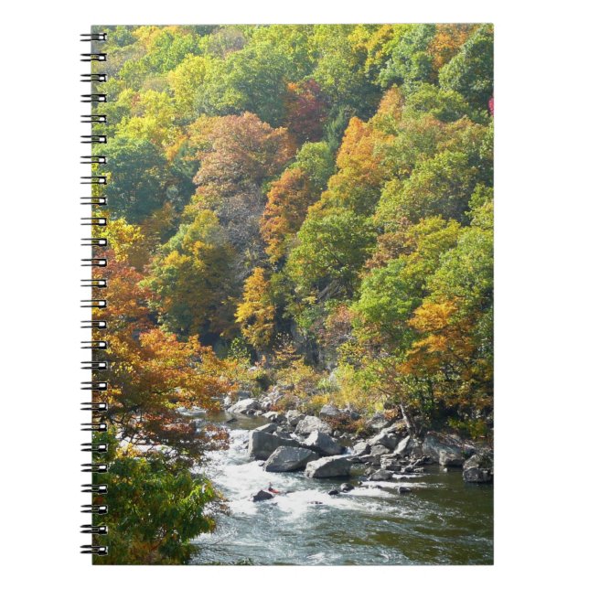 Herbstfarbe im Ohiopyle Staat Park Notizblock (Vorderseite)