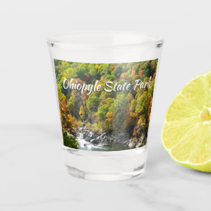 Herbstfarbe im Ohiopyle Staat Park Schnapsglas