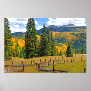 Herbstfarbe in der Landschaft Poster