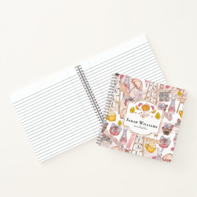 Herbstfarbe Personalisiert Notizbuch (Innenseite)