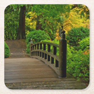 Herbstfarbe, Portland Japanese Garden Rechteckiger Pappuntersetzer