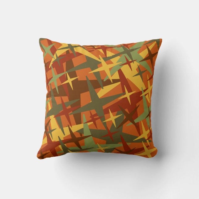 Herbstfarbe Spaß mit Sternen Kissen (Rückseite)