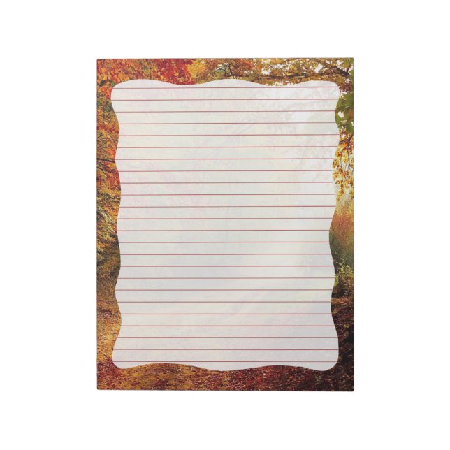 Herbstfarben - 11" x 8,5" Notepad Notizblock (Rotiert)