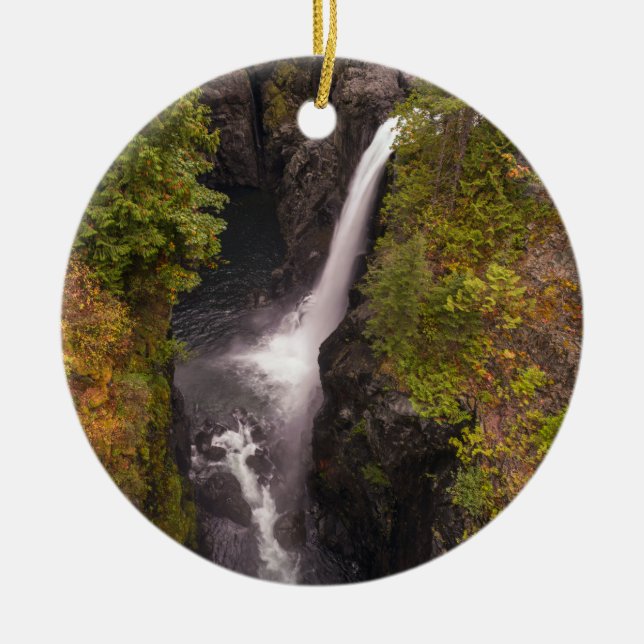 Herbstfarben an den Elchfällen Keramik Ornament (Vorne)