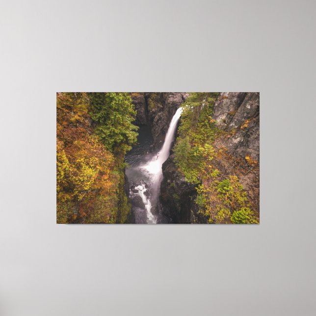 Herbstfarben an den Elchfällen Leinwanddruck (Vorderseite)