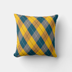 Herbstfarben-Argyle-Geometrie-Karomuster Kissen