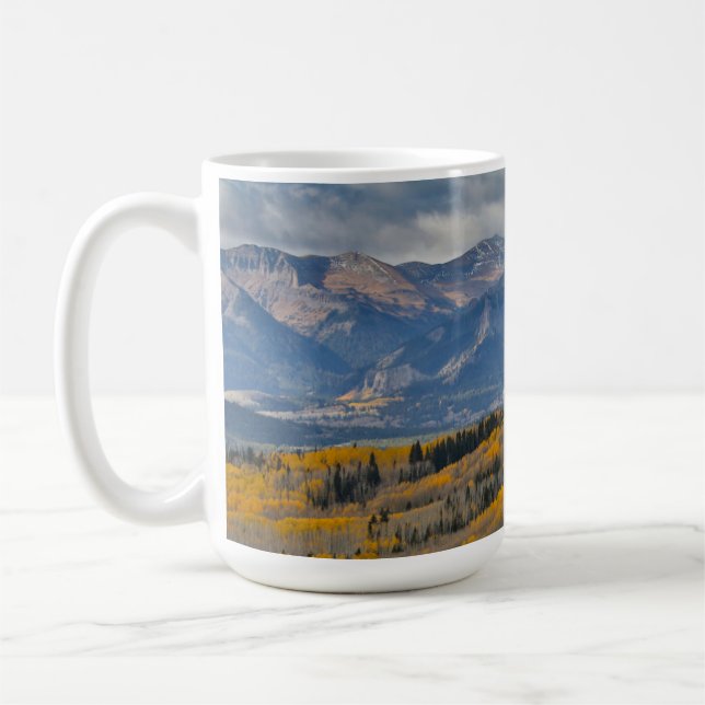 Herbstfarben auf Aspen Groves Kaffeetasse (Links)