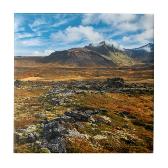 Herbstfarben auf der Landschaft Fliese (Vorderseite)