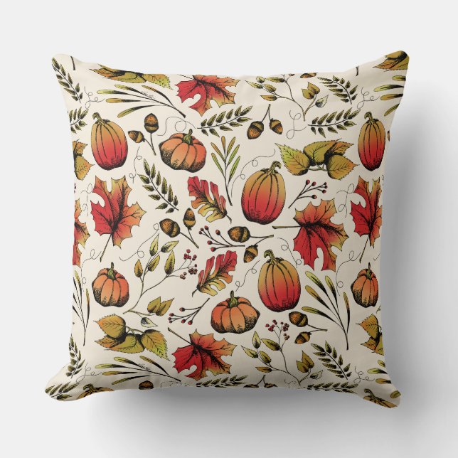 Herbstfarben Autumn Pumpkin Harvest Kissen (Vorderseite)