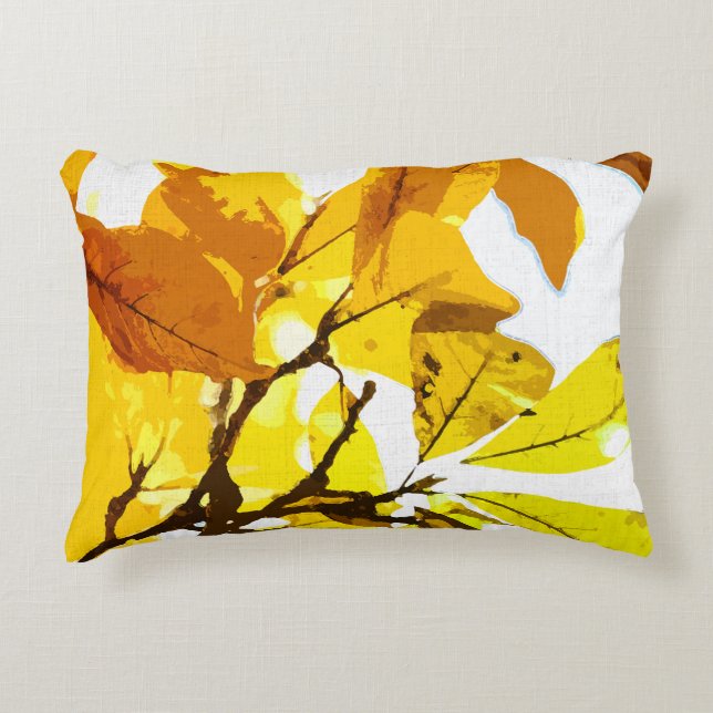 Herbstfarben, Blätter Dekokissen (Vorderseite)
