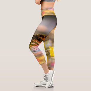 Herbstfarben Capri Leggings