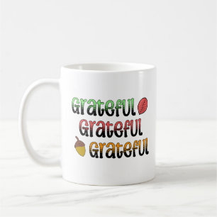 Herbstfarben   Dankbare Typografie Kaffeetasse