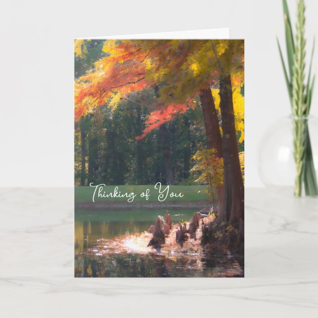 Herbstfarben denken Sie an Ihre schwierige Zeit Karte (Vorderseite)