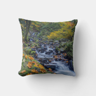 Herbstfarben entlang des Starvation Creek Falls Kissen