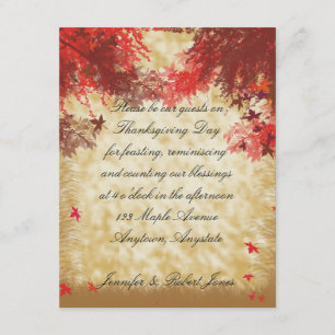 Herbstfarben:Erntedank Einladung