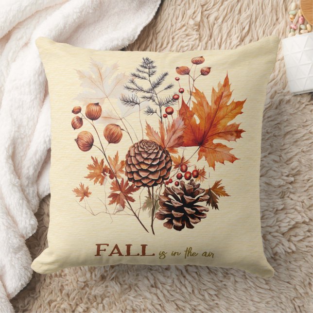 Herbstfarben fallen im Luftwaldleaf Bouquet Kissen (Decke)
